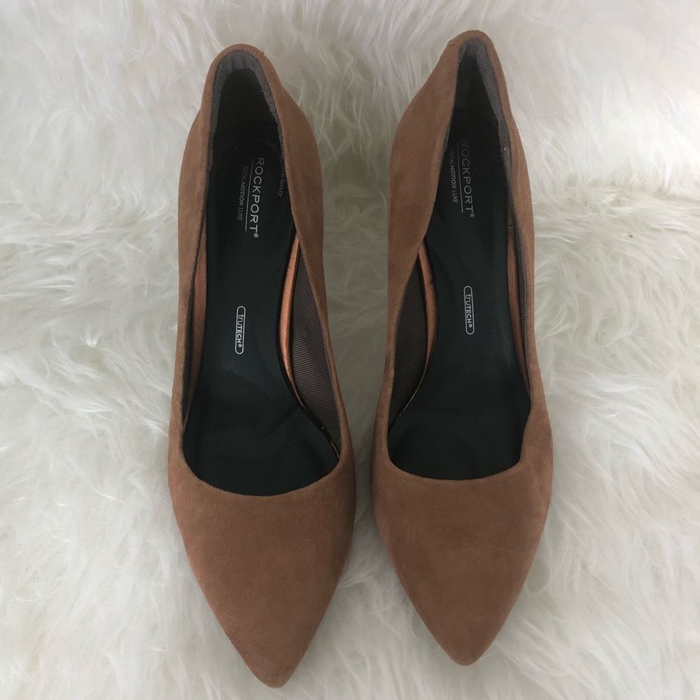 Rockport Total Motion Brown 3” Suede Heels